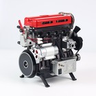 300 pcs Teching Diy Scale Metal 4cylinder Turbocharged Engine Model Dm111kit Toy