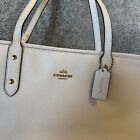 Coach F58846 Women s Crossgrain Leather City Zip Tote White  new With Tag 