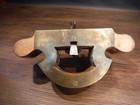 Antique Brass Sole Wooden Router Plane Craftsman Made Woodworking Carpenter Tool