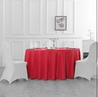 132 Inch Round Tablecloth Washable Polyester Table Cover For Wedding Party 