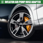 30cm Universal M6 Inflator Air Pump Hose Adapter Tyre Valve Extension Black