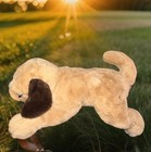 Fao Schwarz Lying Puggle Pug Dog Plush Soft Stuffed Animal Toy 20 