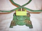 Antique Vintage Fish Bowl Holder Cast Iron Houze Glass Spacer  Uranium Glow