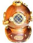 18 u s Navy Copper Brass Antique Diving Divers Helmet Solid Heavy Model Mark V