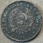 Argentina - 1890 - 2 Centavos - Capped Liberty Head - 19th Century Coin