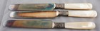 Antique Victorian Towle Mfg Co 6-pc Set Mother Of Pearl Knives Sterling Band 