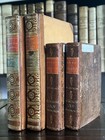 Lot Of 4 Antique Leather Bound Books 19th Century