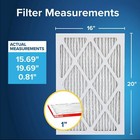 16x20x1 Ac Furnace Air Filter  Merv 11  Mpr 1000  Micro  Defense