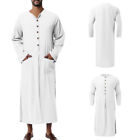 Muslim Men s Islamic Ramadan Jubba Kaftan Arab Robe Thobe T Shirt Dress Tunic