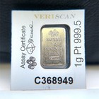 Pamp Suisse Fortuna 1 Gram Platinum Bar 