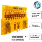 Master Lock 1483bp410 Lockout Station  Wall Mounted  10-lock Covered Station