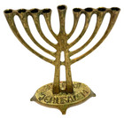 Vintage Jewish Peace Jerusalem Hanukkah Menorah Judaism Judaica Israel Hebrew