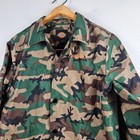 Dickies Camo Boys Logo Windbreaker Jacket Size L Snap Closure