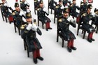 Vintage Lead Tin Seated Band Members Musicians Hand Painted Over 20 Pcs