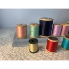 Vintage Sewing Thread Wood Spools Set Of 9  14