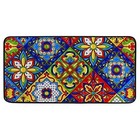 Kitchen Rug Bathroom Mat    mexican Talavera Ceramic Tile Seamless Pattern Color1