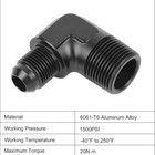 2pcs 8an To 3 8  Npt Male 90 Degree Fitting Adapter Aluminum