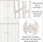 Unipaws Extra Tall Metal Cat Gate  White  Medium  74-in  Open Box