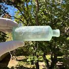 Mid-19th C  Antique 12 Sided Pontil Scar Glass Cure Medicine Bottle - Iridescent