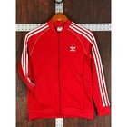 Adidas Originals Superstar Sst Track Jacket Red White Youth Kids Large 13-14y