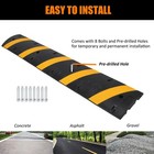 3 3 6 Ft Heavy-duty Rubber Speed Bump With 2 Cable Channels     25 000lbs