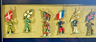 Boxed W Britain Custom Lot Of 6 Collectible Toy Soldiers European Flag Bearers