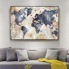 World Map Wall Art Canvas Painting Posters And Prints Picture