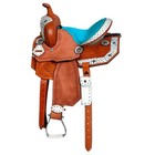 Leather Barrel Racing Western Horse Saddle Racer Equestrian Trail Tack Hand-tool
