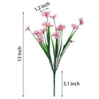 2-8 Bundles Artificial Flowers Outdoor Uv Resistant Plastic Plant Silk Flower Us