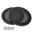 4 Inch Speaker Grill Covers 2pcs Black Abs Metal Mesh Subwoofer Car Diy Round