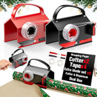 2 Pack Wrapping Paper Cutter   4 Tape Dispenser Set Tool For Christmas Gift Wrap
