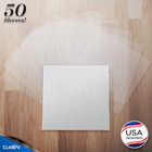 50 Anti Static Inner Record Sleeves For Vinyl Lp Records - 12 Inch  Square  Tran
