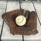 Vintage 1940 s Wilson A2134 Ball Hawk Enos Slaughter 4 Finger Baseball Glove 9 