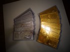 14 -gold   Silver Dollar Bill Set  1-2-5-10-20-50-100   Each In Pvc Bill Holder