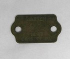 1947 Warren County Pennsylvania Vintage Dog License Permit Tax Tag