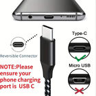 Braided Usb C Type-c Fast Charging Data Sync Charger Cable Cord 3 6 10ft Lot