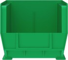 Akrobins Plastic Storage Bins  Space-saving Stackable Bins 15x8x7  Green 12-pack