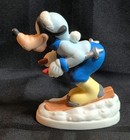 Vintage Disney Skiing Goofy Figurine  Bisque Porcelain 3 5  Sri Lanka C  1980s