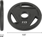 10 Lb Olympic Grip Weight Plate 2 Inch Cast Iron Barbell Home Gym Single New
