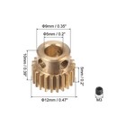 0 5 Mod 22t 5mm Bore 12mm Outer Dia Brass Motor Rack Pinion Gear With Screws