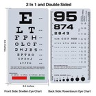 2 Pcs Pocket Eye Chart 2-in-1 Snellen Rosenbaum Low Vision Card 6 Ft