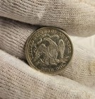 1873 Silver Seated Liberty Quarter  Vf xf Grade  Low Mintage  Great Coin 