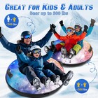 Snow Tube Sled  Snow Tubes For Sledding Heavy Duty With Premium Canvas Cover 