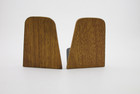 Vintage Mid Century Danish Teak   Metal Bookends