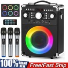 Home Karaoke Machine Bt 5 0  3 Wireless Microphone With Dynamic Lights  remote