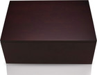 Wooden Storage Box For Home - Large Wood Keepsake Box With Lid - Dark Brown Wood