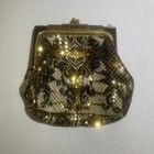 Antique 1920s Whiting   Davis Mesh Metal Patterned 5   x4    Purse - No Strap