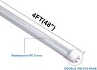 T8 4ft 22w Led Tube Light Bulbs Dual-end Powered G13 5000k Bi-pin Milky Clear