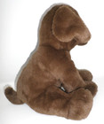Fao Schwarz Plush Dark Brown Puppy Dog With Gold Bow 12  Stuffed Animal F a o