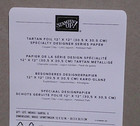 Stampin  Up  Tartan Foil 12x12 Spec Designer Series Paper  Retired  Partial Pkg
